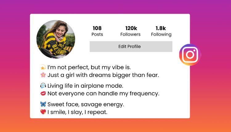 2 line bio for instagram for girl