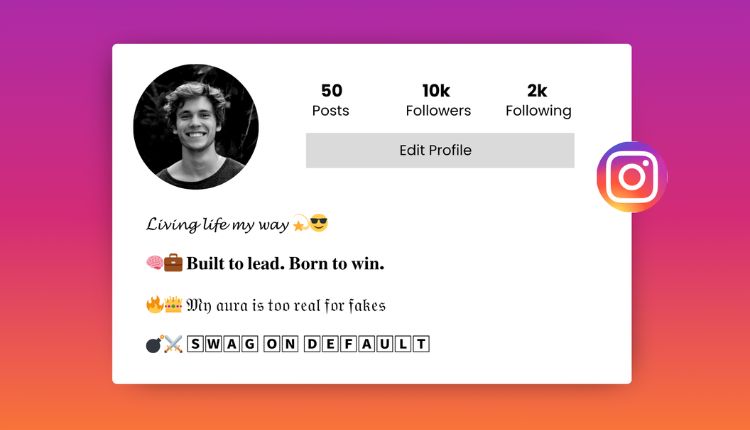Instagram Bio Font